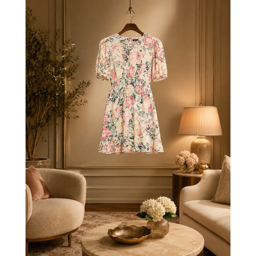 Faithfull The Brand Sidonie Venissa Floral Mini Dress NWT Size 6 Medium Romantic - Picture 1 of 16